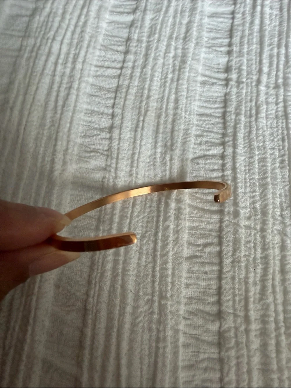 Rose Gold Inspirational Cuff Bracelet – “Though She Be But Little, She Is Fierce